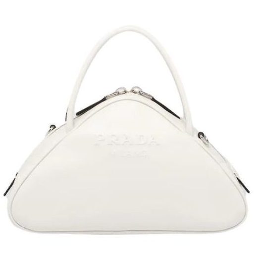 Triangle Bag White/Black For Women 9.8 in / 25 cm 1BB082_2BYA_F0009_V_NEO