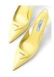 Triangle Logo Slingback Pumps Yellow For Women 1I901MF075055