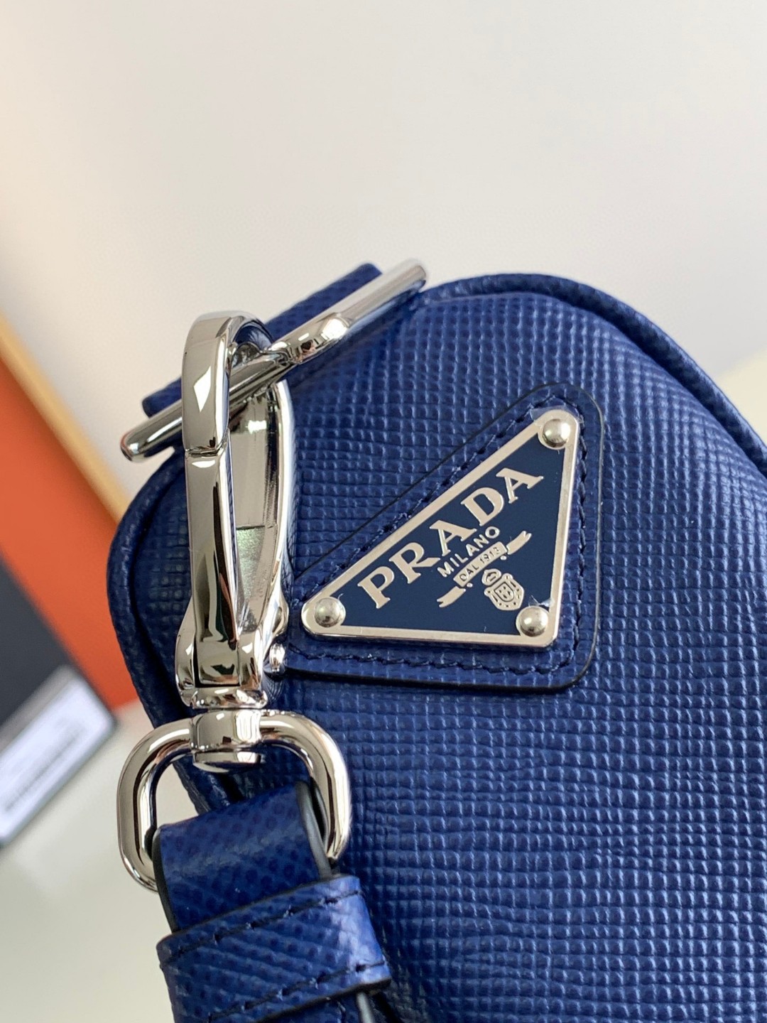 Prada Saffiano Prada Triangle Bag Dark Blue For Women 11.1 in / 28 cm 2VH155_2FAD_F0016_V_OOO