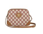 Triomphe Small Camera Bag Light Yellow/Red For Women‎ 8in/20cm