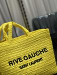 Saint Laurent Rive Gauche Supple Tote Bag Yellow For Women, Women’s Bags 15in/38cm YSL