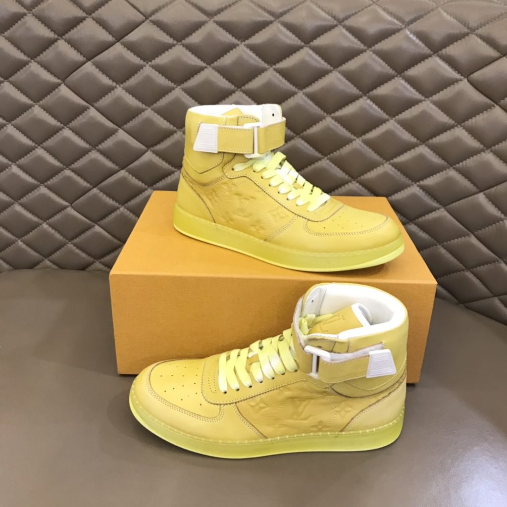 Louis Vuittion Rivoli Sneaker Boot Yellow For Men LV