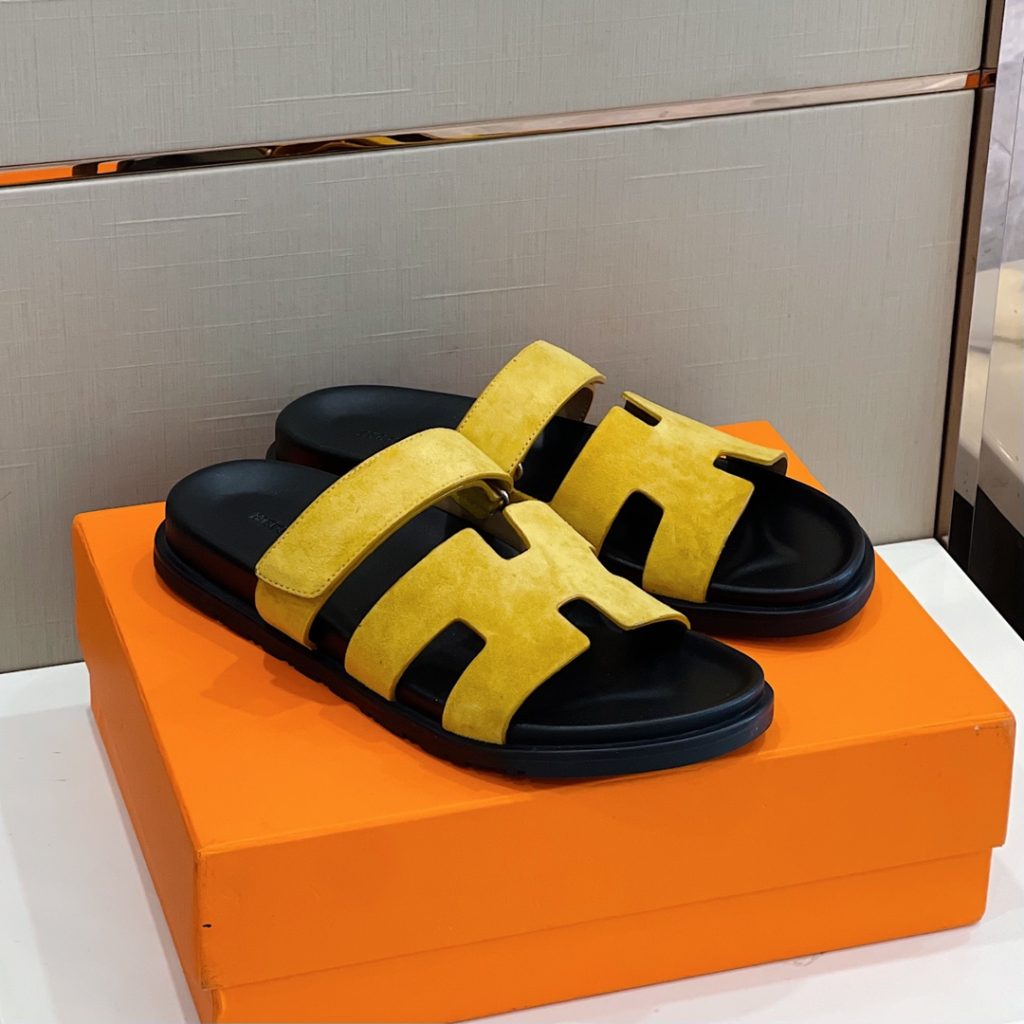 Hermes Takara Sandals Yellow For Men