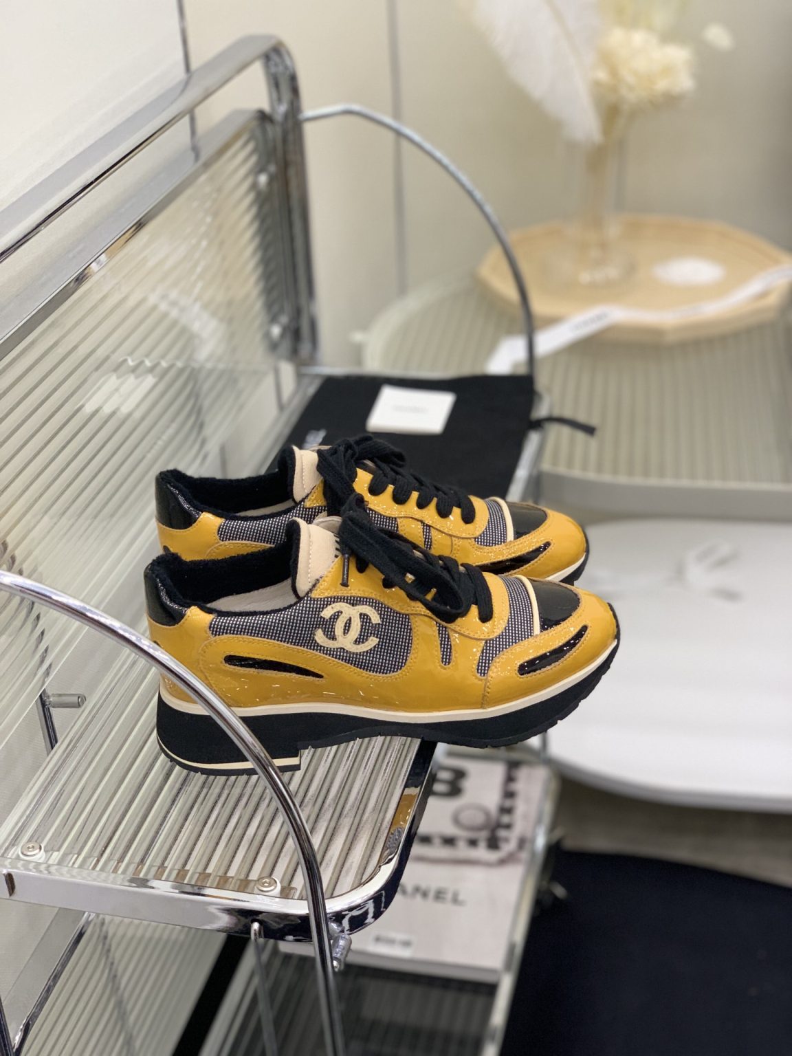 Chanel Women’s Vintage Sneakers Yellow For Women