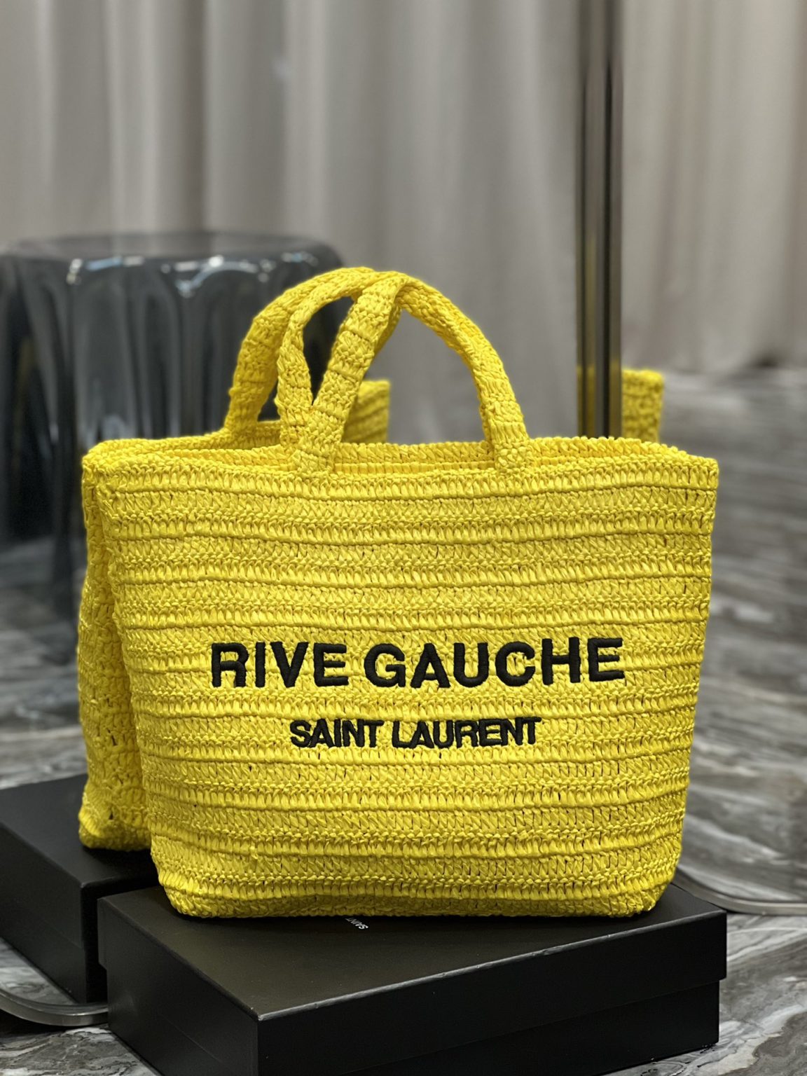 Saint Laurent Rive Gauche Supple Tote Bag Yellow For Women, Women’s Bags 15in/38cm YSL