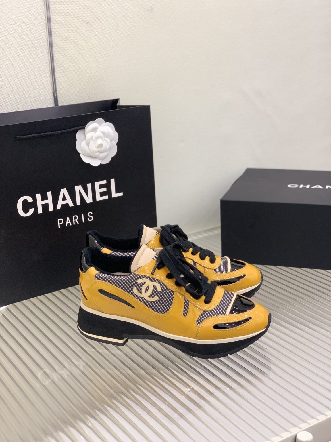 Chanel Women’s Vintage Sneakers Yellow For Women