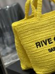 Saint Laurent Rive Gauche Supple Tote Bag Yellow For Women, Women’s Bags 15in/38cm YSL