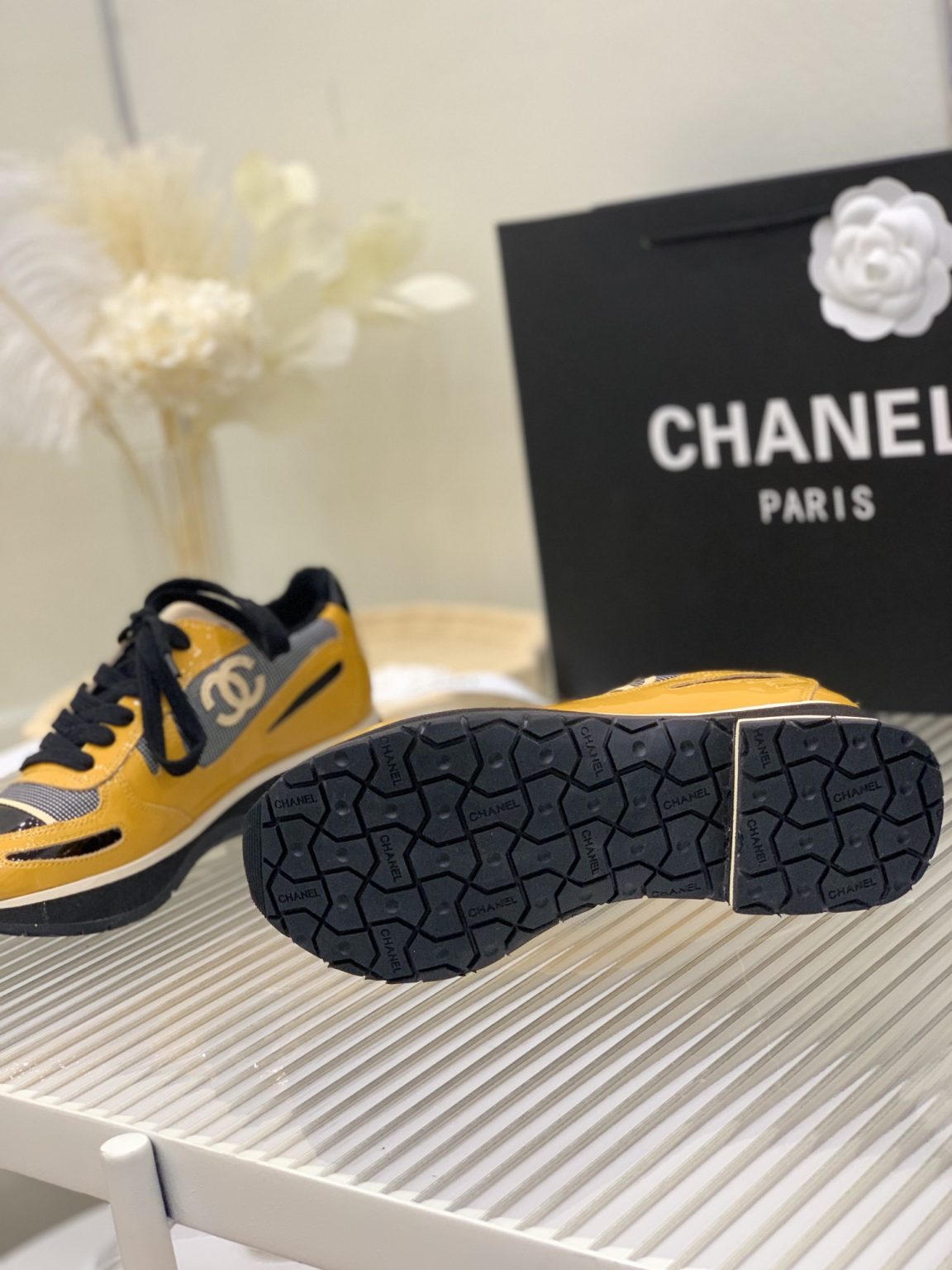 Chanel Women’s Vintage Sneakers Yellow For Women