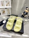 Chanel Women’s Sandals With Chanel Logo Yellow For Women