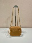 Vintage Chain Rhombus Bag Brown/ Green Khaki For Women 7.5 in / 19 cm