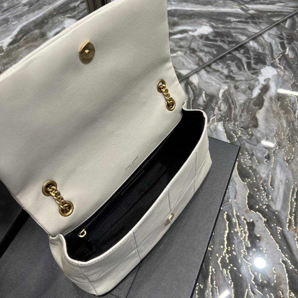 Saint Laurent Jamie Medium Chain Bag White For Women, Women’s Bags 9.8in/25cm YSL