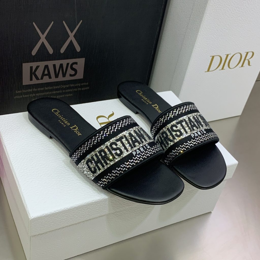 Christian Dior Women’s Dway Slide Black For Women CD KCQ166ERC_S11X