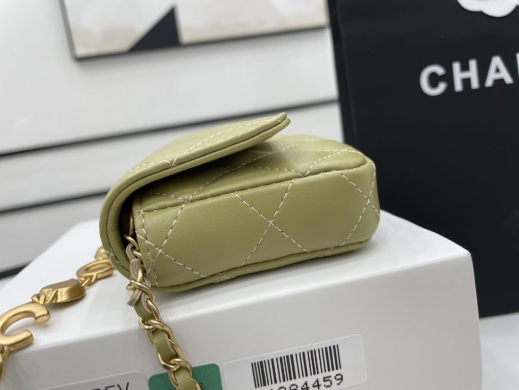 Chanel Mini Flap Bag Green For Women, Women’s Bags 12.5cm