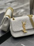 Saint Laurent Jamie Mini Chain Bag Grey For Women, Women’s Bags 6.9in/17.5cm YSL 6981622F9271407