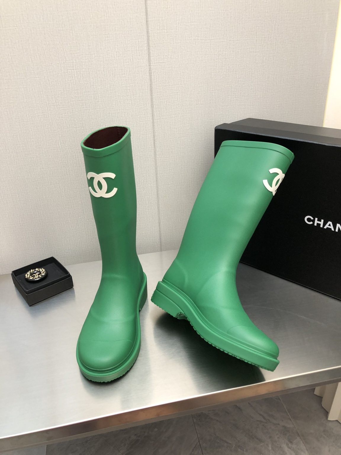 Chanel Women’s Hight Boots Green For Women