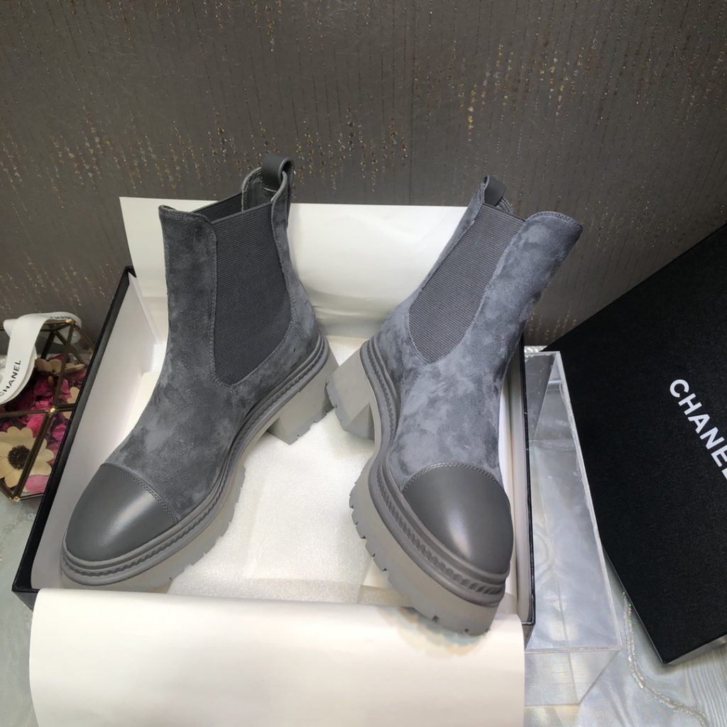 Chanel Women’s Ankle Boots Grey For Women 0,7in/ 2cm