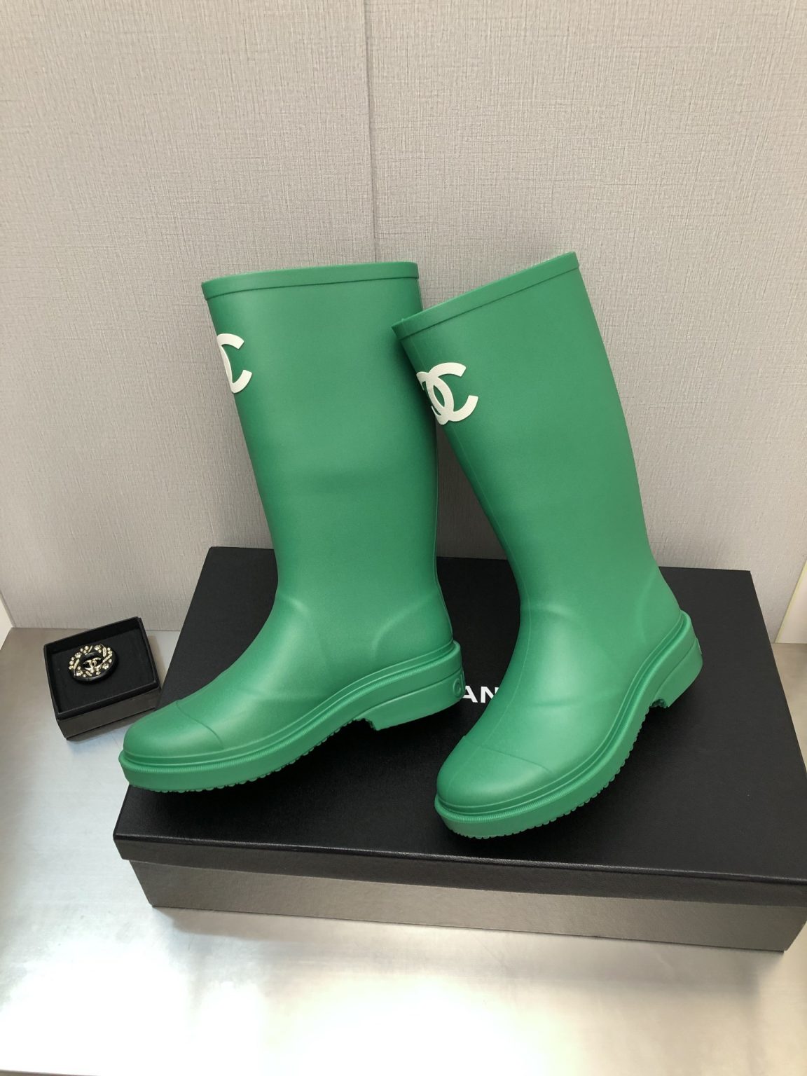 Chanel Women’s Hight Boots Green For Women