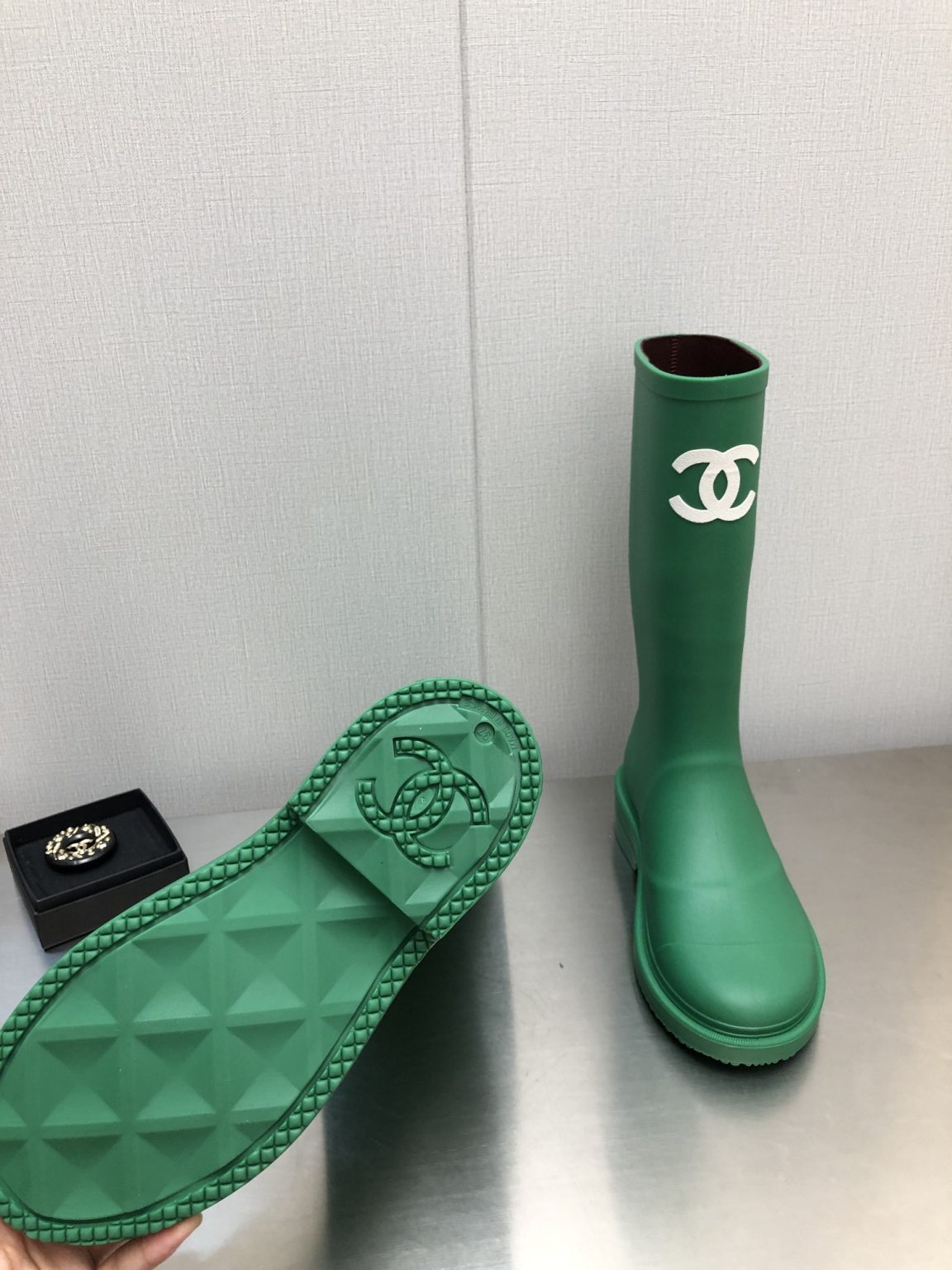 Chanel Women’s Hight Boots Green For Women