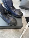 Chanel Women’s Lace- Ups Dark Blue For Women 1.5in/ 4cm