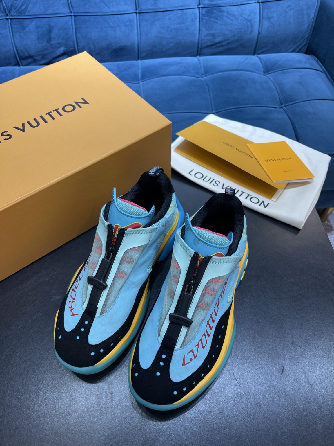 Louis Vuittion Millenium Sneaker Blue For Men LV 1A9IDM