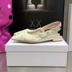 Christian Dior Women’s J’Adior Slingback Ballerina Flat White For Women CD