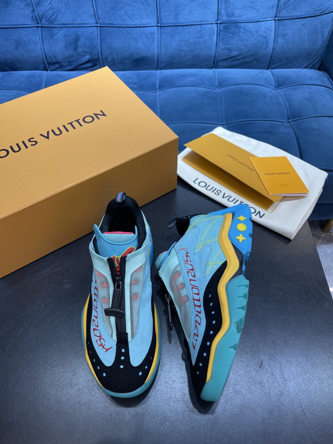 Louis Vuittion Millenium Sneaker Blue For Men LV 1A9IDM