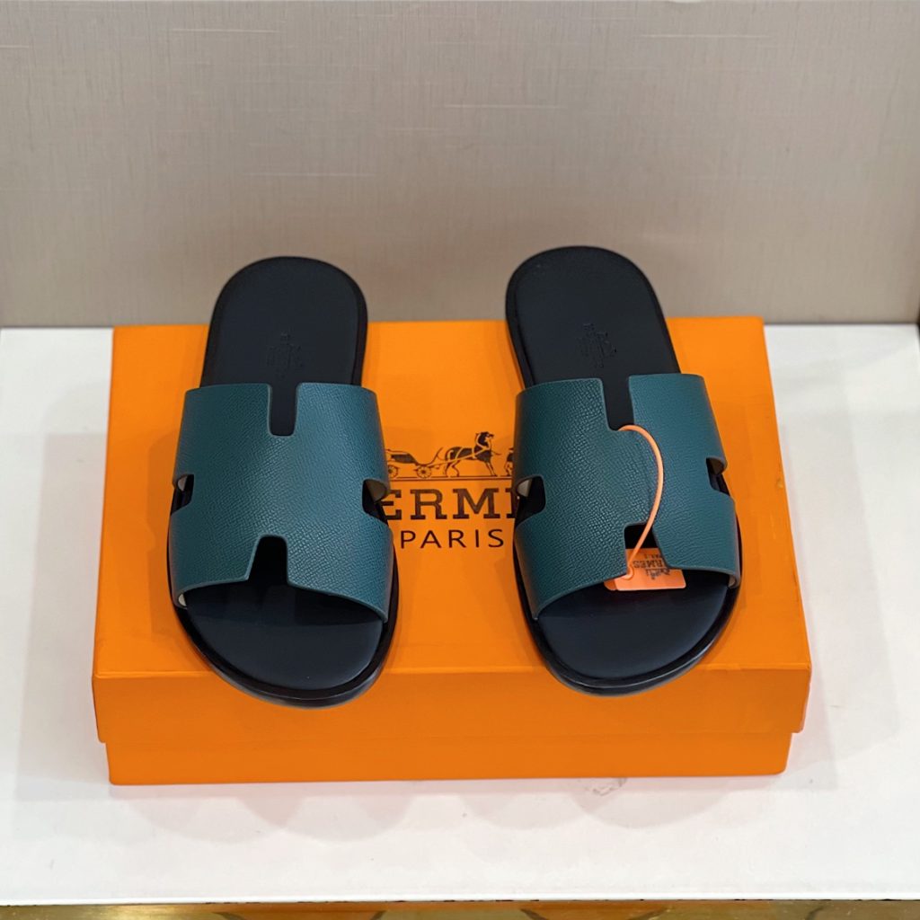 Hermes Izmir Sandal Dark Blue For Men