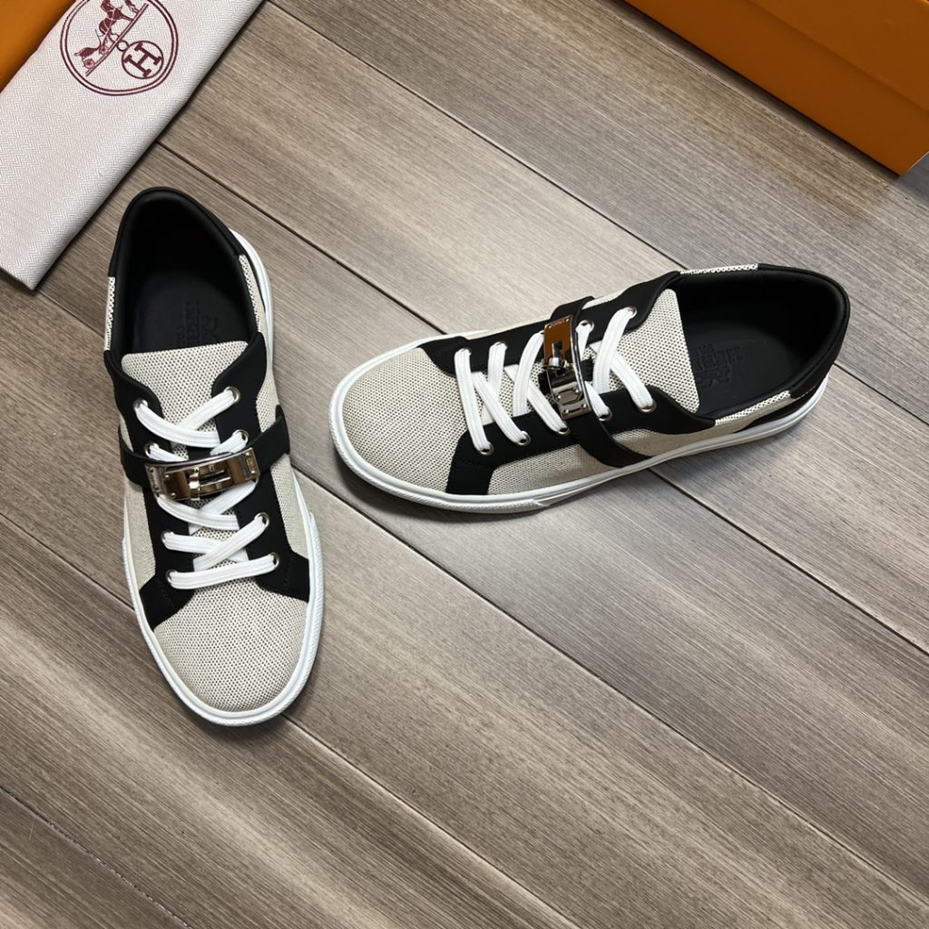 Hermes Casual Sneakers Gray And Black For Men