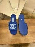 Chanel Women’s Mules Blue For Women 1.5in/4cm