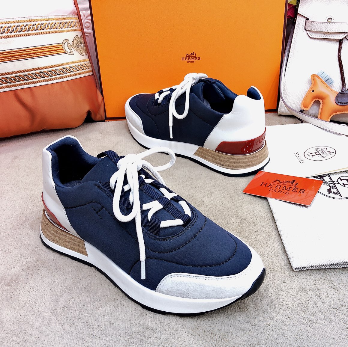 Hermes Miles Sneaker Dark Blue For Men