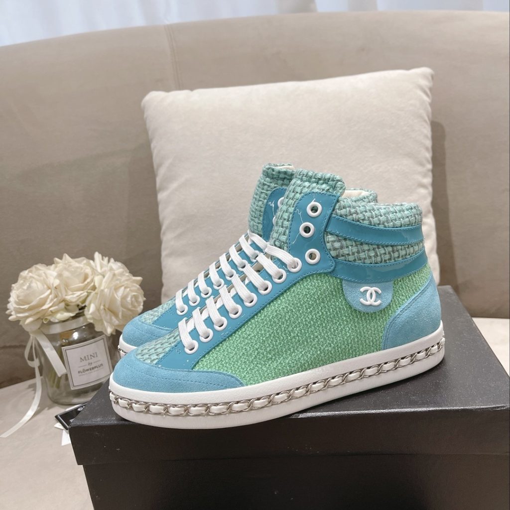 Chanel Women’s Schuhe Sneaker Green And Blue For Women