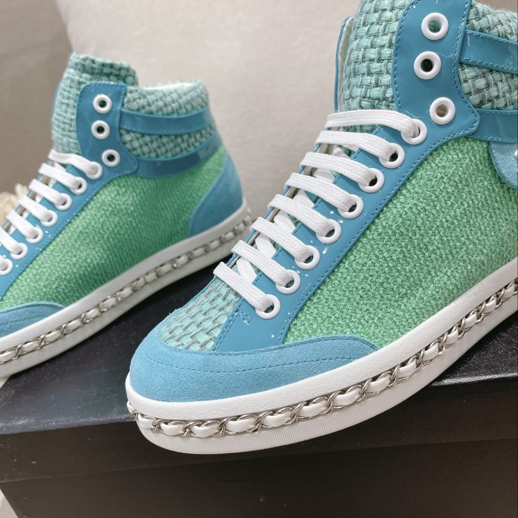 Chanel Women’s Schuhe Sneaker Green And Blue For Women