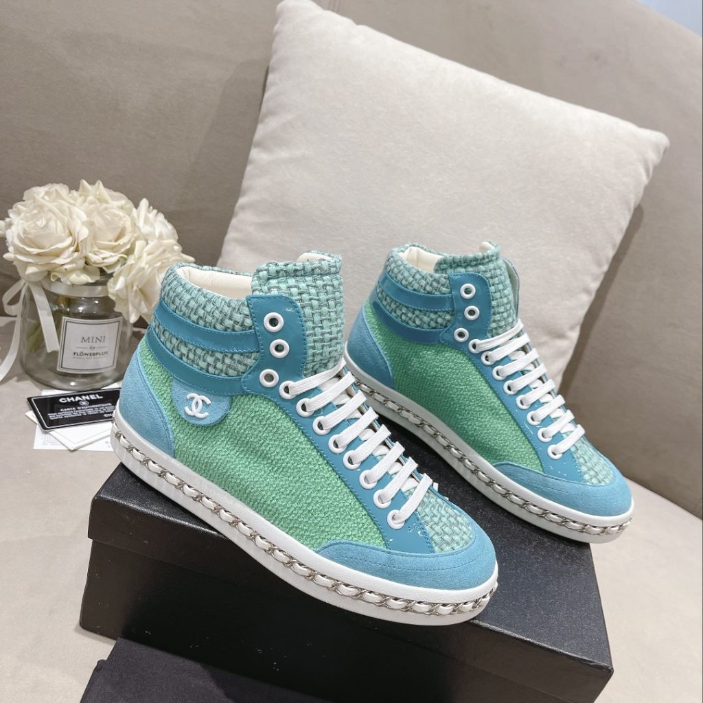 Chanel Women’s Schuhe Sneaker Green And Blue For Women