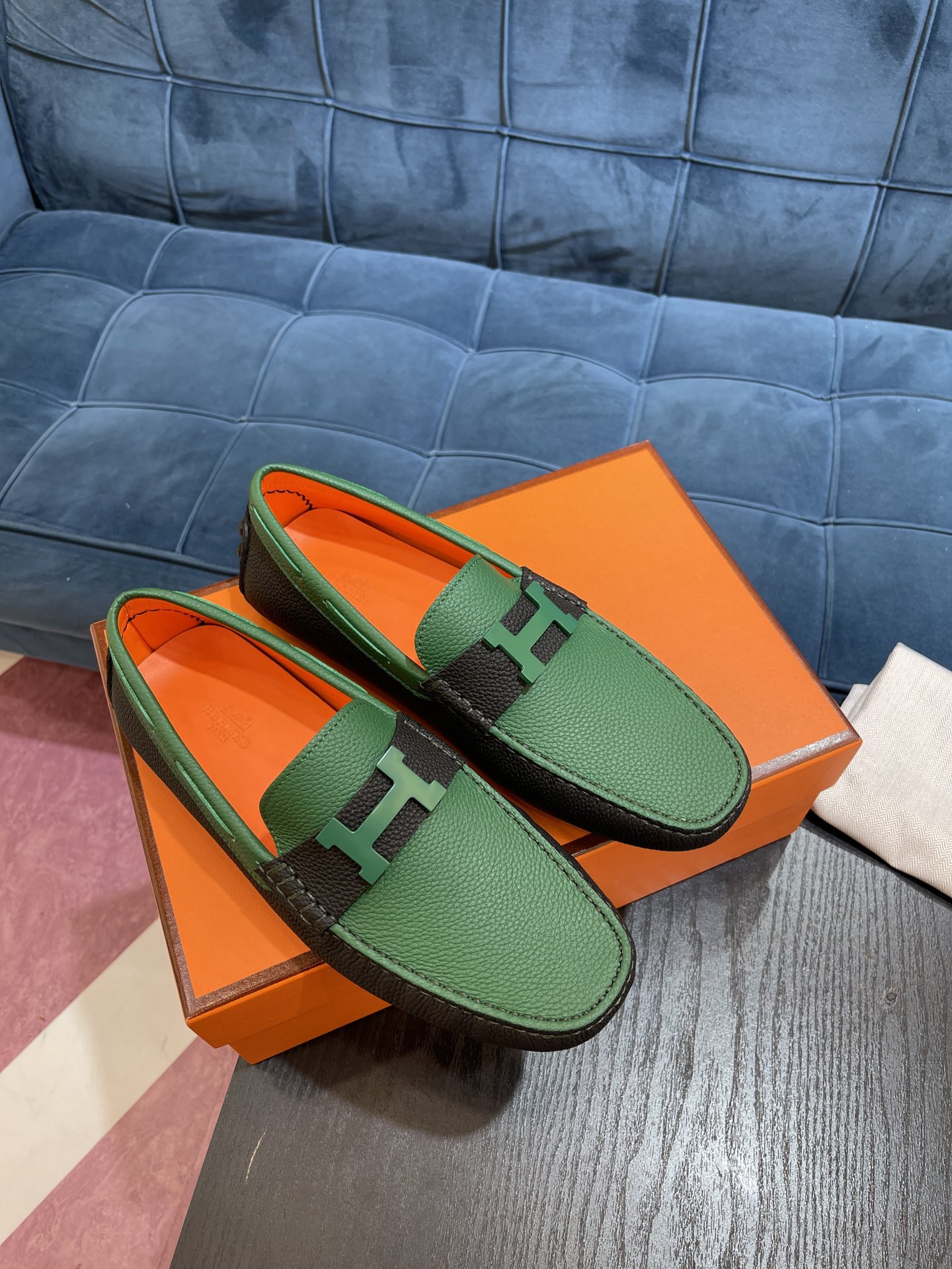 Hermes Irving Loafer Green For Men