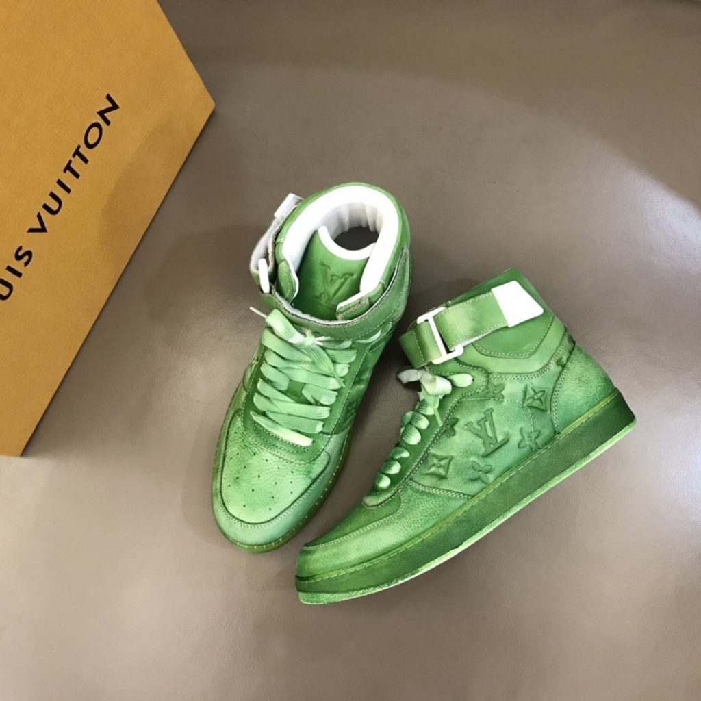 Louis Vuittion Rivoli Sneaker Boot Green For Men LV