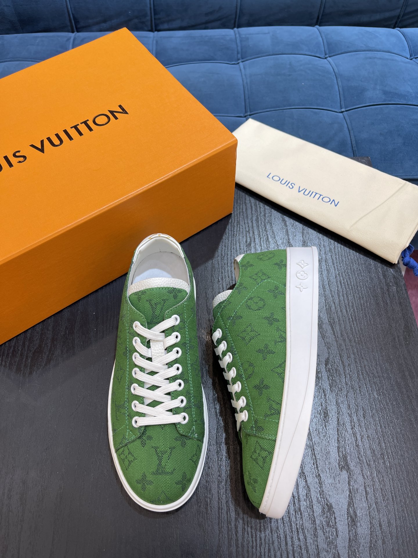 Louis Vuittion LV Resort Sneaker Green For Men LV