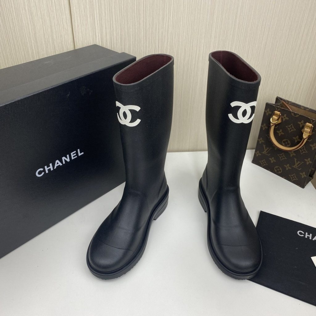 Chanel Women’s High Boots Black For Women – Size 39EU -8US