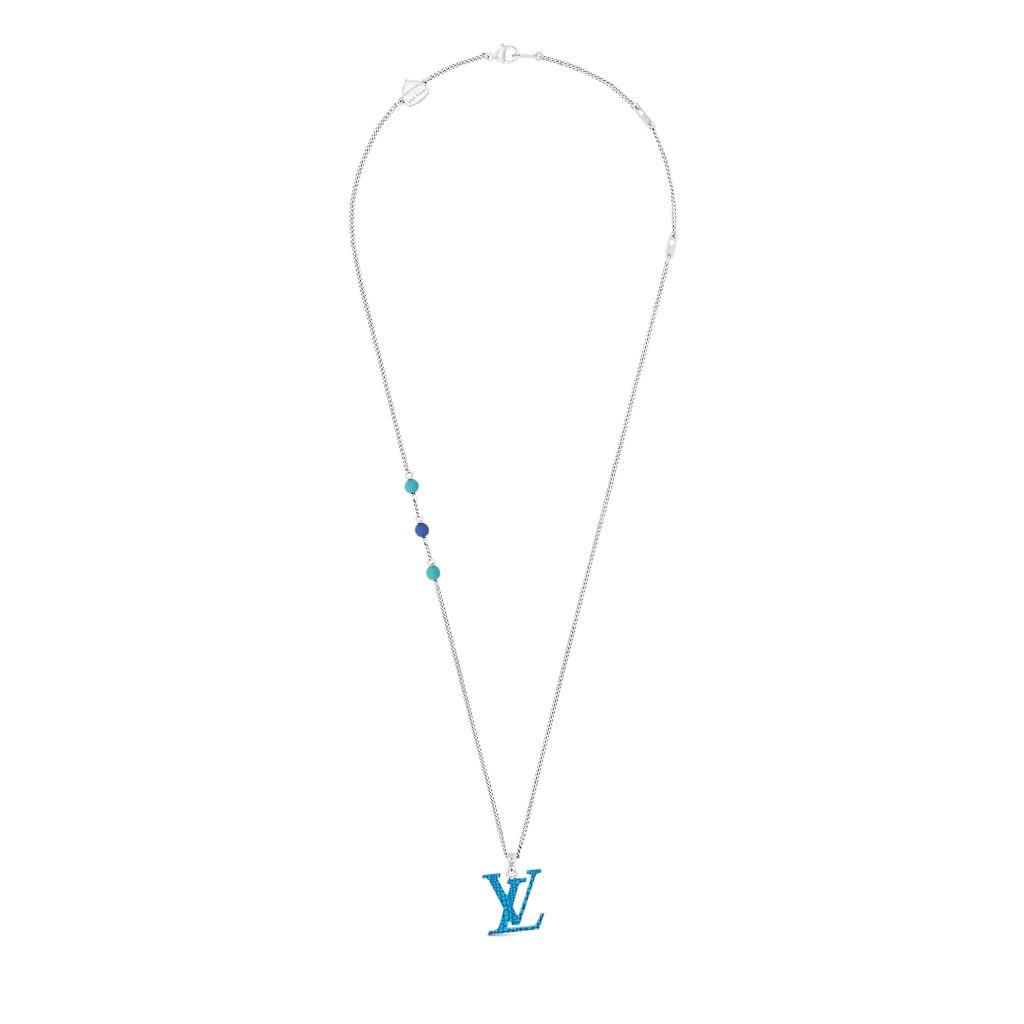 LV x YK LV Pumpkin Pendant Blue For Men M01093