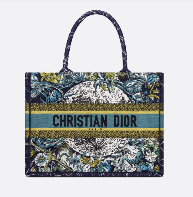 Christian Dior Medium Dior Book Tote Blue Multicolor Bag For Women M1296ZRHP_M06I- 14 Inches/ 36 Cm