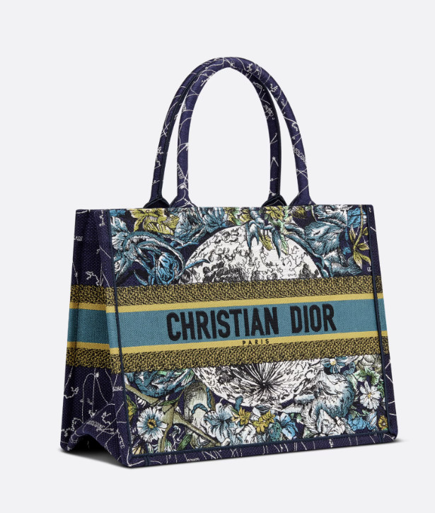 Christian Dior Medium Dior Book Tote Blue Multicolor Bag For Women M1296ZRHP_M06I- 14 Inches/ 36 Cm