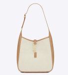 Small Le 5 À 7 Supple In Canvas And Smooth Leather For Women 727709FABE69062 – 9 Inches/ 23 Cm