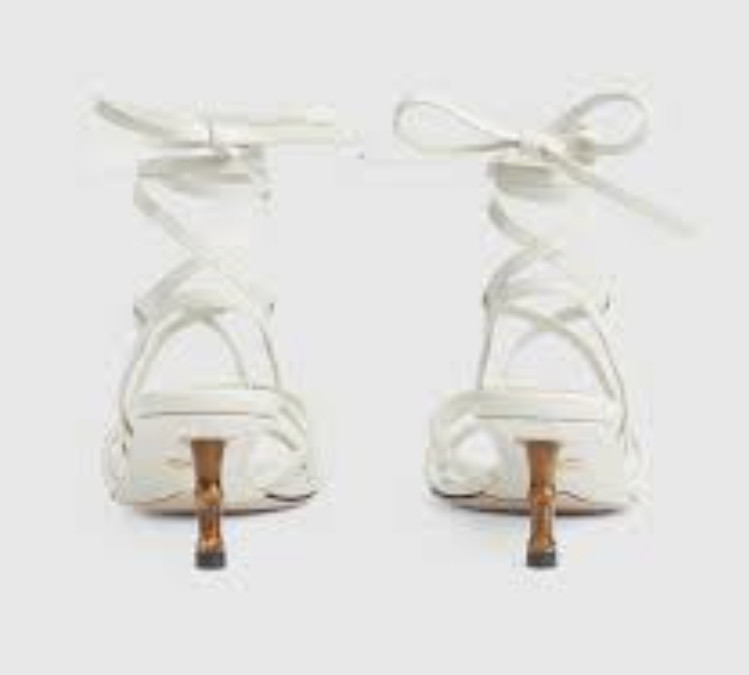 Strappy Sandal With Bamboo White For Women 746035 BKO00 9049