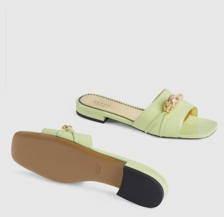 Slide Sandal With Hardware Light Green For Women 750509 CLG00 3801