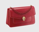 Bvlgari Serpenti Forever Crossbody Red Bag For Women 290766- 9.8 Inches/ 25 Cm