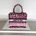 Christian Dior Small Dior Book Tote Bag Burgundy Multicolor For Women M1265ZRHM_M974- 10.5 Inches/ 26.5 Cm