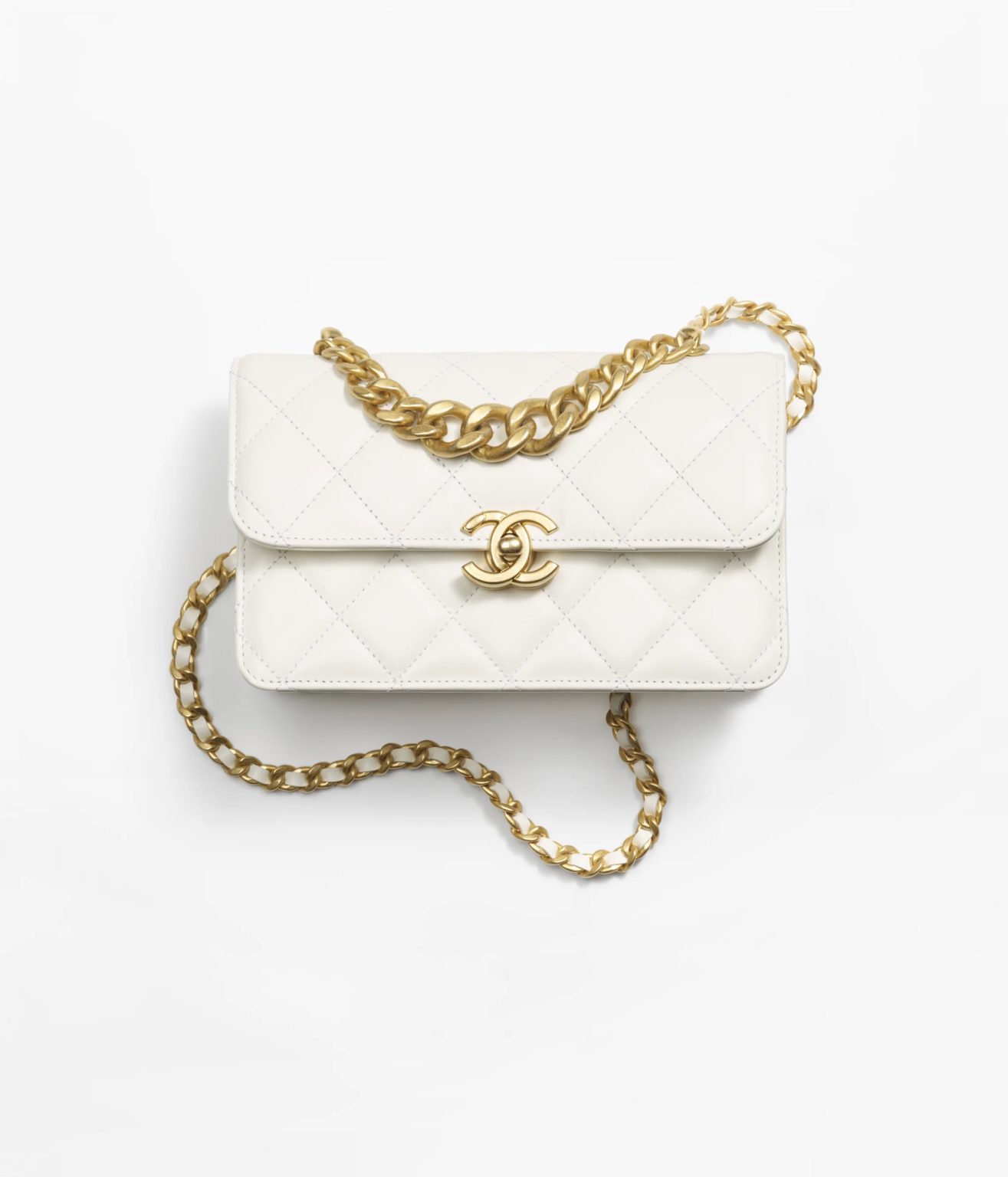 Chanel Mini Flap Bag White For Women AS4068 B13633 10601- 7.6 Inches/ 19.3 Cm