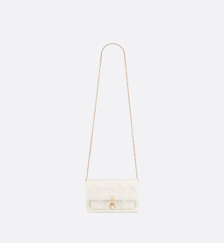 Christian Dior Miss Dior Chain Pouch Latte Bag For Women S0937ONMJ_M030- 7.5 Inches/ 19.5 Cm