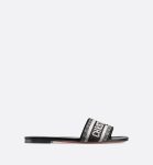 Dway Slide Beige and Black Cotton For Women KCQ209VOY_S37U